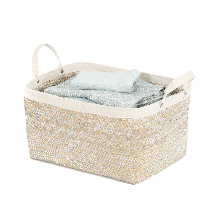"Futuna" Medium Seagrass Storage Basket 4 Compactor