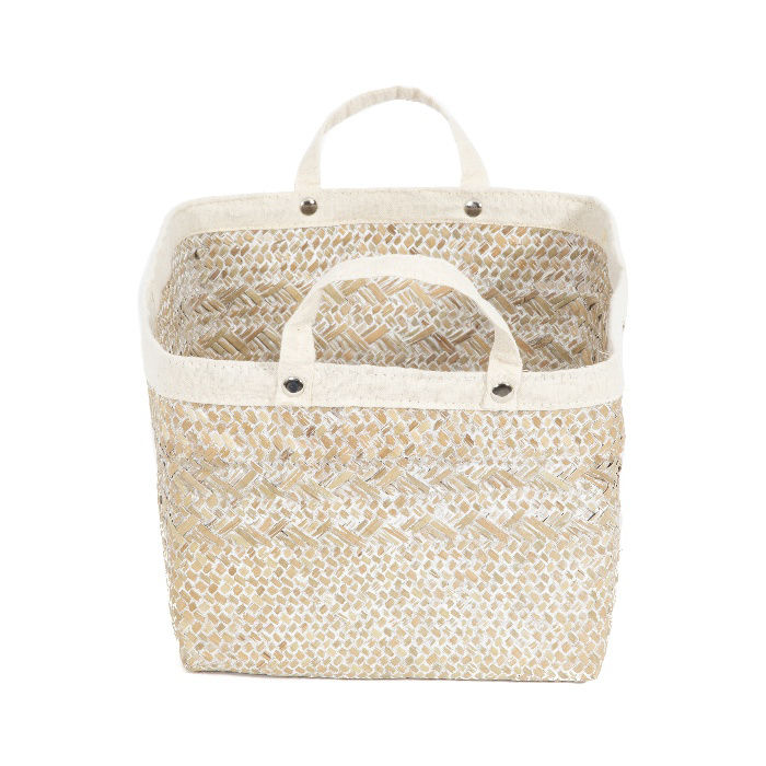"Futuna" Medium Seagrass Storage Basket 3 Compactor