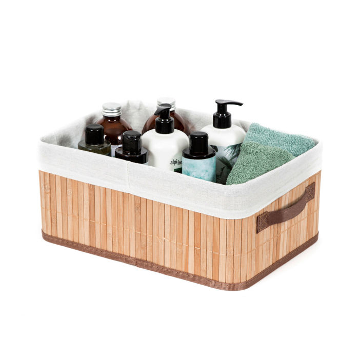 "Bamboo" Foldable Storage Basket 4 Compactor
