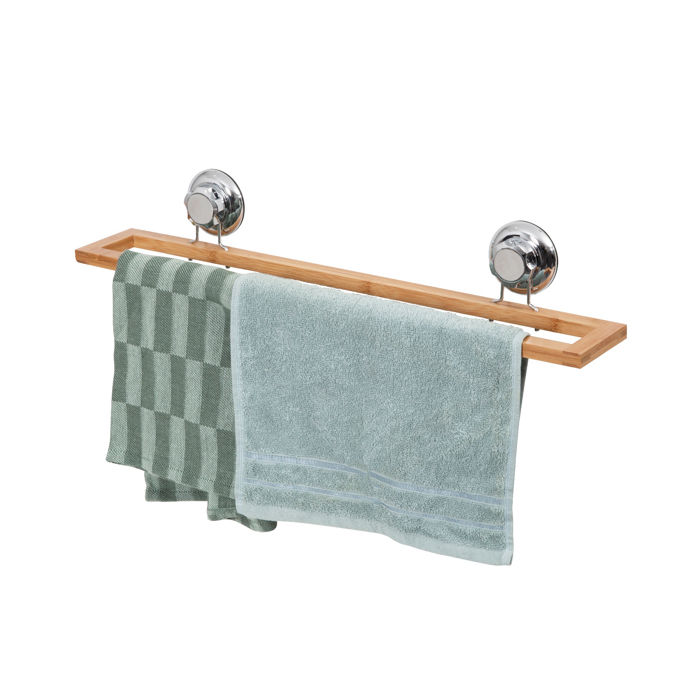 Bestlock Suction Wall Mountable Towel Holder - Bamboo 4 Compactor