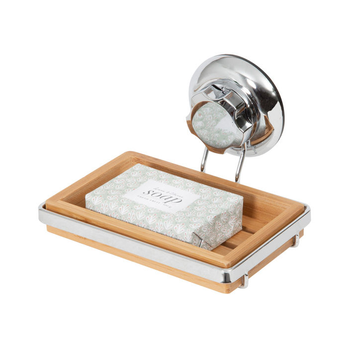 Bestlock Suction Wall Mountable Soap Dish - Bamboo 4 Compactor