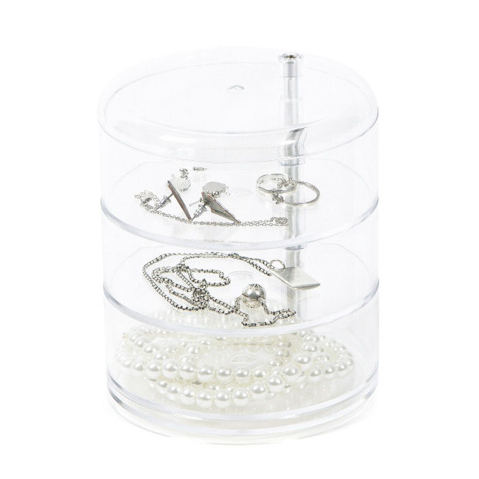Swivel Jewellery Holder - Transparent 4 Compactor