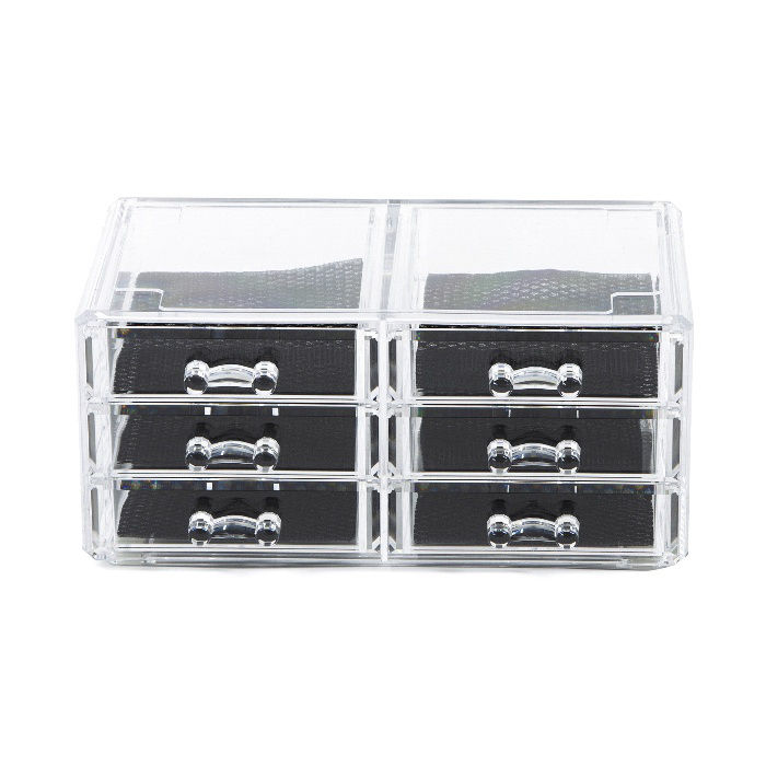 6 Drawer Jewellery Box - Transparent 2 Compactor