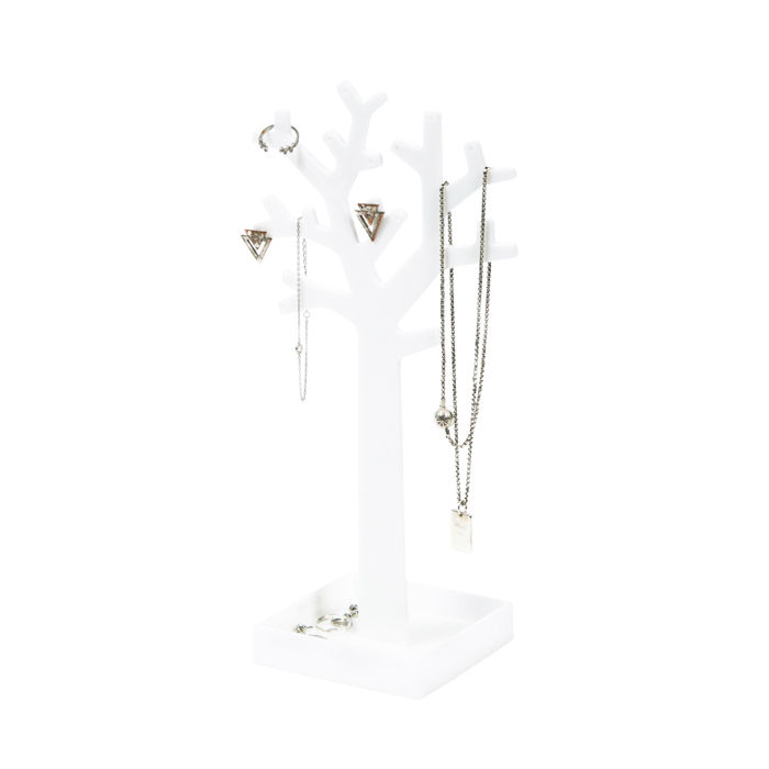 Tree Jewellery Stand - White 3 Compactor