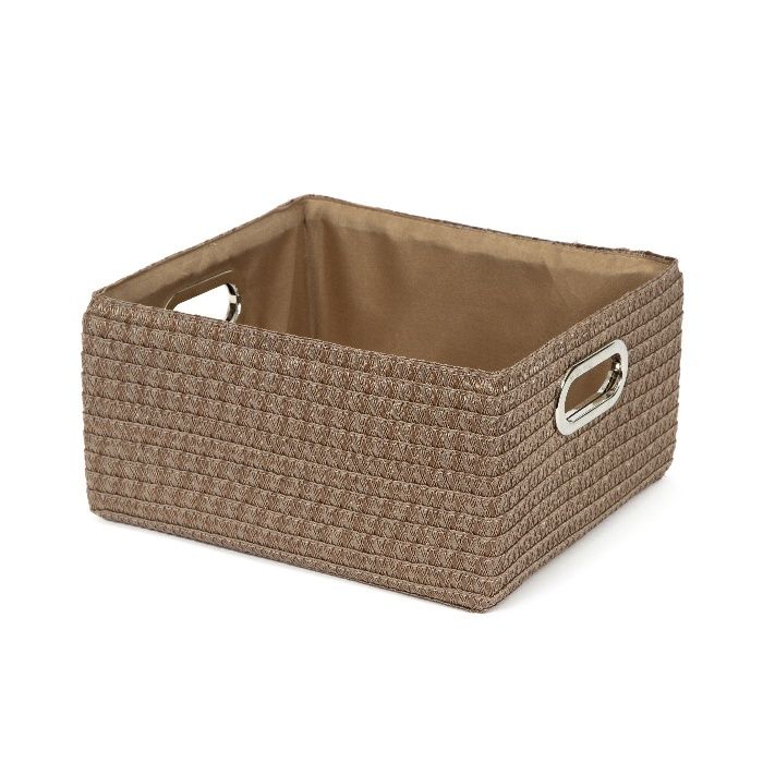"Poly" Storage Basket with Handles - Taupe 1 Compactor