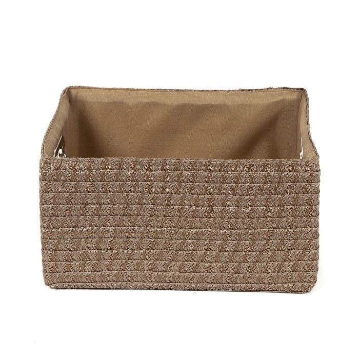 "Poly" Storage Basket with Handles - Taupe 2 Compactor