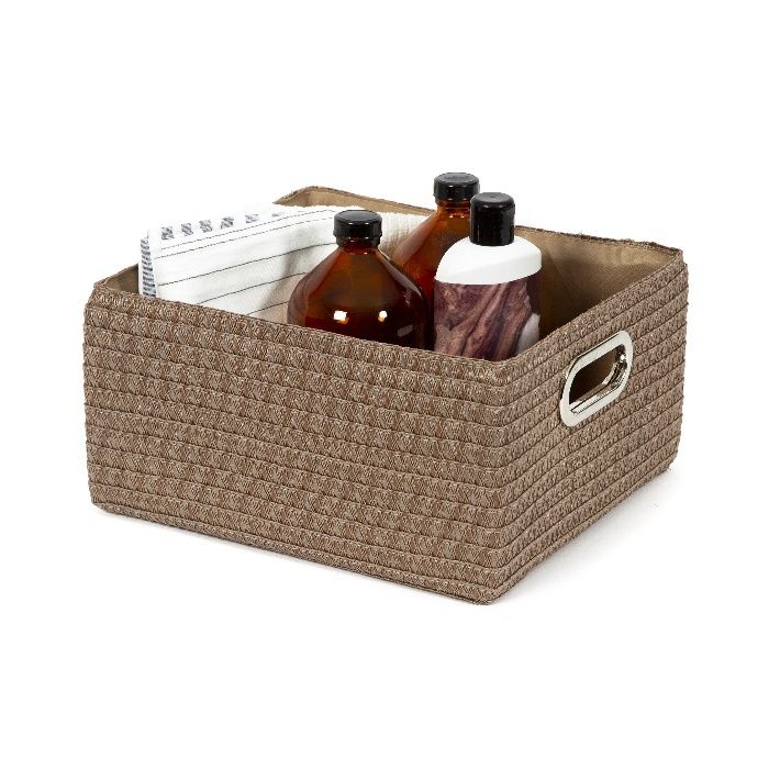 "Poly" Storage Basket with Handles - Taupe 4 Compactor