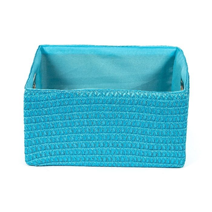 "Poly" Storage Basket with Handles - Turquoise 2 Compactor