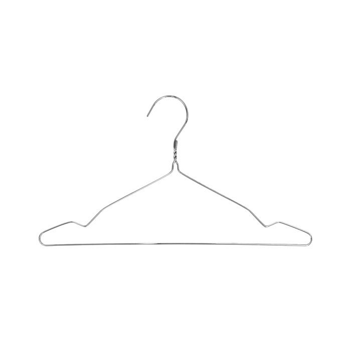 Set of 10 Metal Clothes Hangers - Grey 3 Compactor