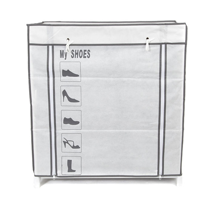 "Nuvola" 25 Compartment White Shoe Storage Rack 3 Compactor