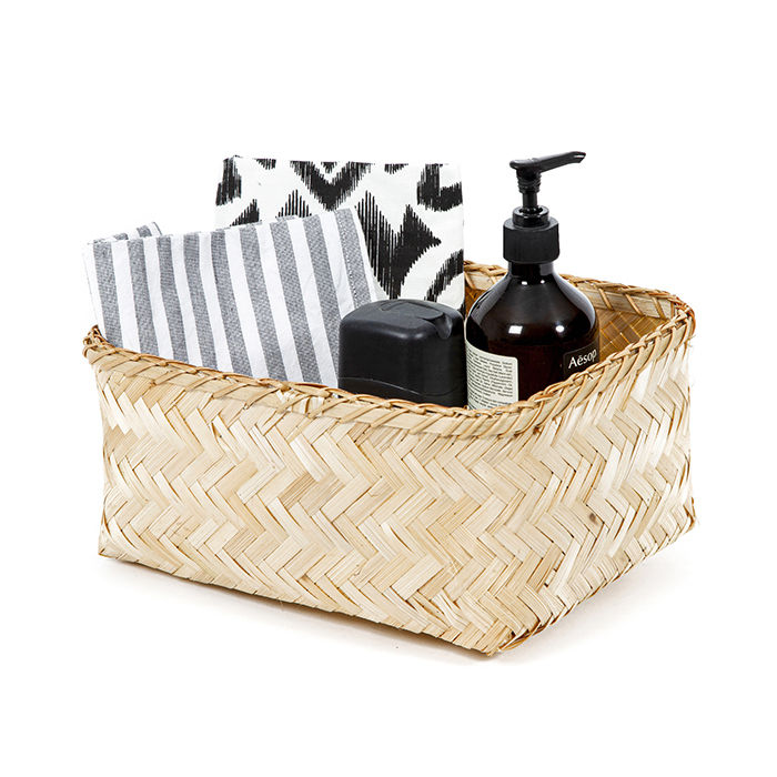 "Halong" Large Bamboo Storage Basket 4 Compactor