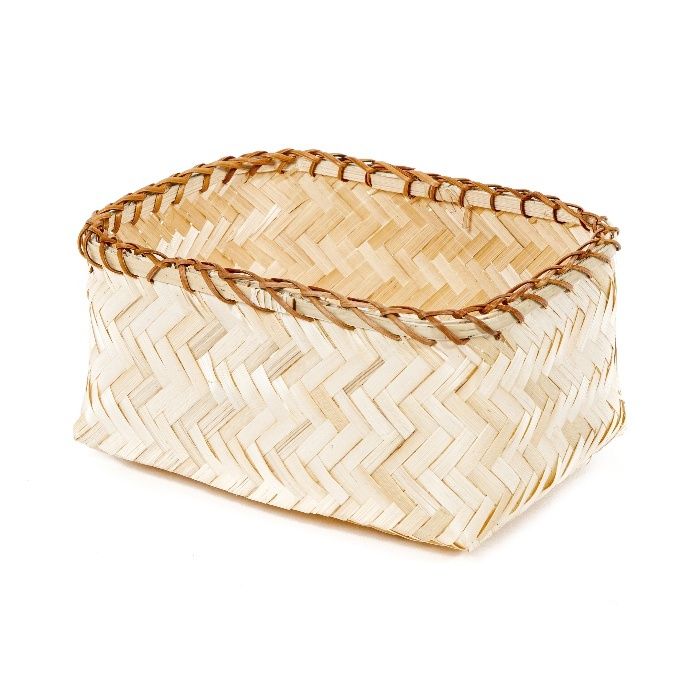 "Halong" Medium Bamboo Storage Basket 1 Compactor