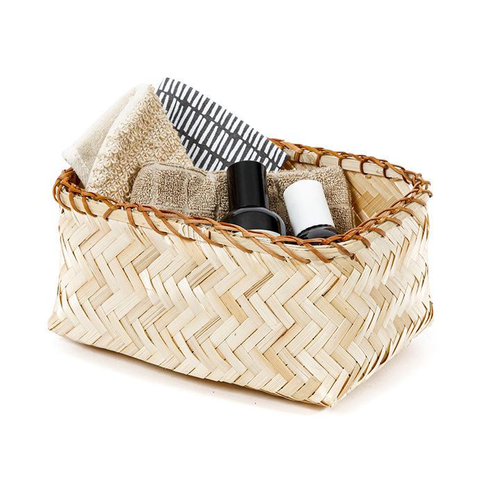 "Halong" Medium Bamboo Storage Basket 4 Compactor
