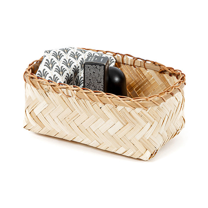 "Halong" Small Bamboo Storage Basket 4 Compactor