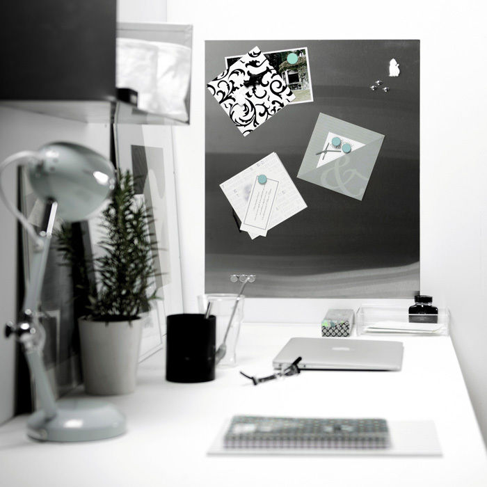 Magnetic Stainless Steel Kitchen Splashback and Memo Board - Small 6 Compactor