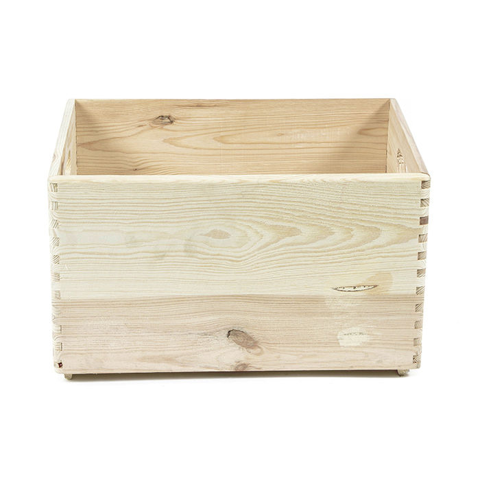Large Natural Pine Wood Storage Box 2 Compactor