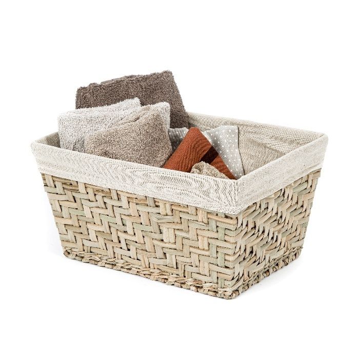 "Fiesta" Medium Seagrass Storage Basket 4 Compactor