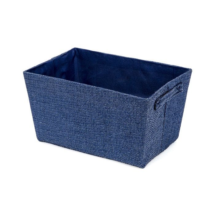 "Rio" Woven Storage Basket -  Navy Blue 1 Compactor