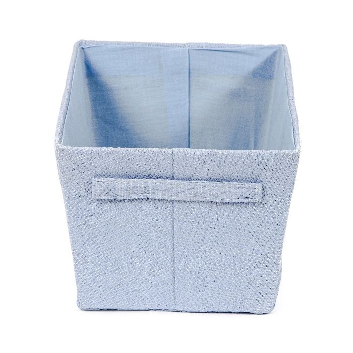 "Rio" Woven Storage Basket -  Lavendar Blue 3 Compactor