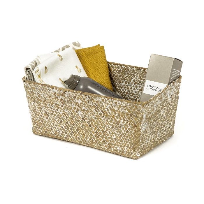 "Kito" Seagrass Storage Basket - Beige 4 Compactor
