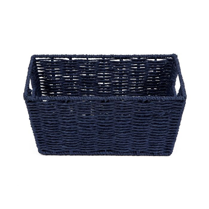 "Etna" Woven Storage Basket - Navy Blue 2 Compactor