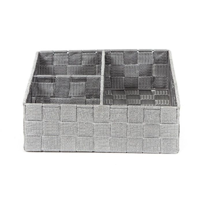 "Stan" Drawer Organiser with 3 Compartments - Grey 3 Compactor