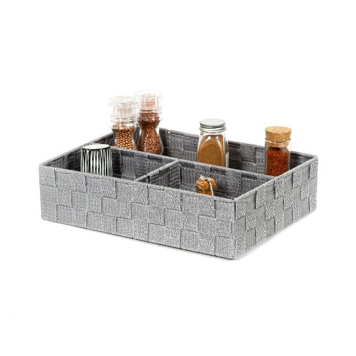 "Stan" Drawer Organiser with 3 Compartments - Grey 4 Compactor