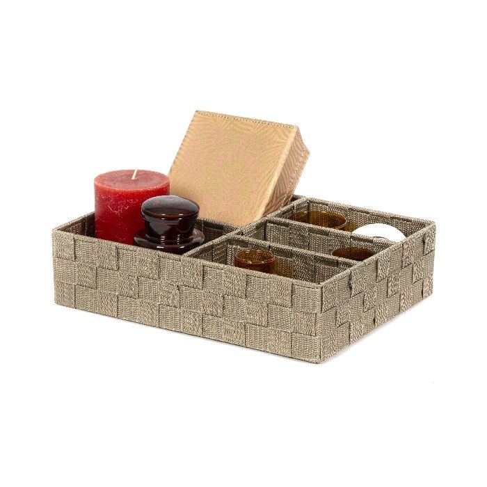 "Stan" Drawer Organiser with 5 Compartments - Taupe 4 Compactor