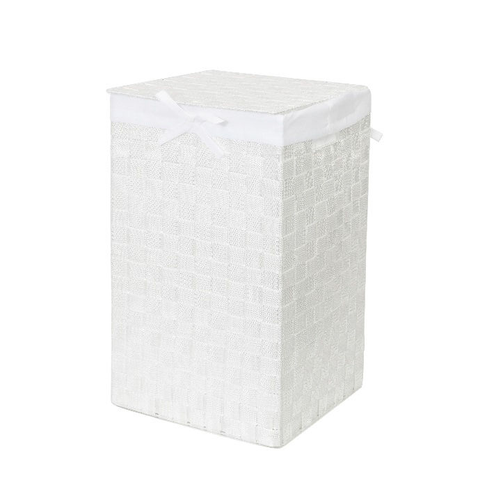 "Stan" Square Laundry Basket - White 1 Compactor