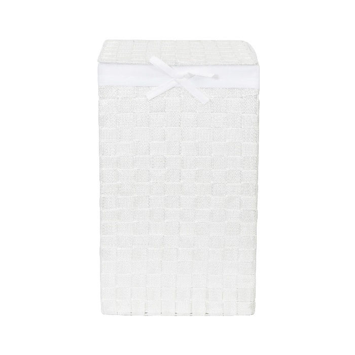 "Stan" Square Laundry Basket - White 2 Compactor