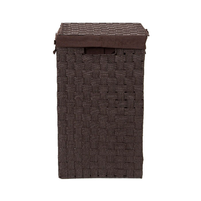 "Stan" Square Laundry Basket - Brown 2 Compactor
