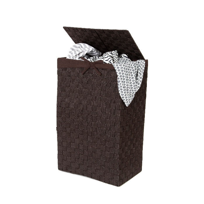 "Stan" Rectangle Laundry Basket - Brown 4 Compactor
