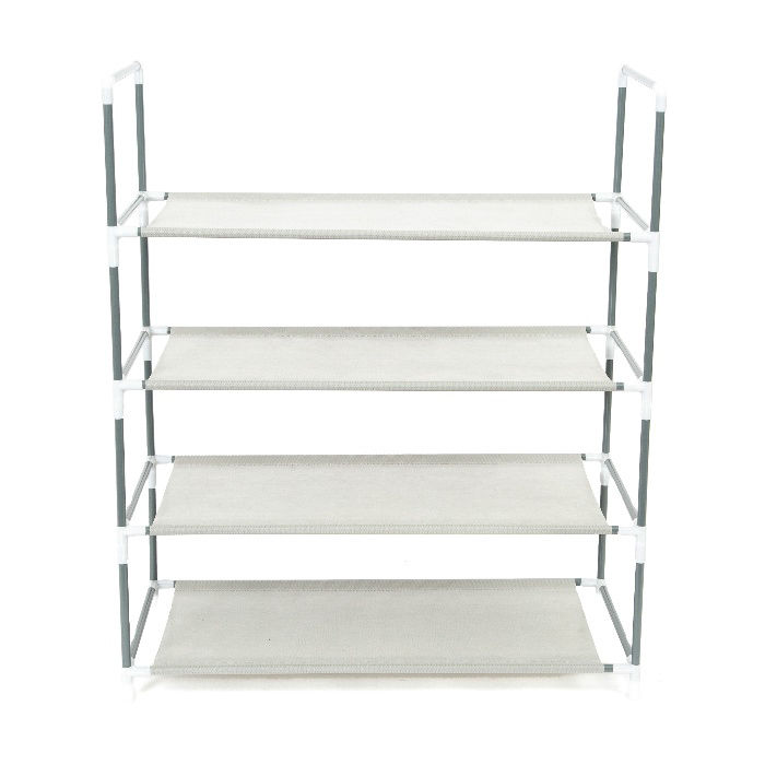 "Salome" Stackable 4 Shelf Shoe Rack  2 Compactor