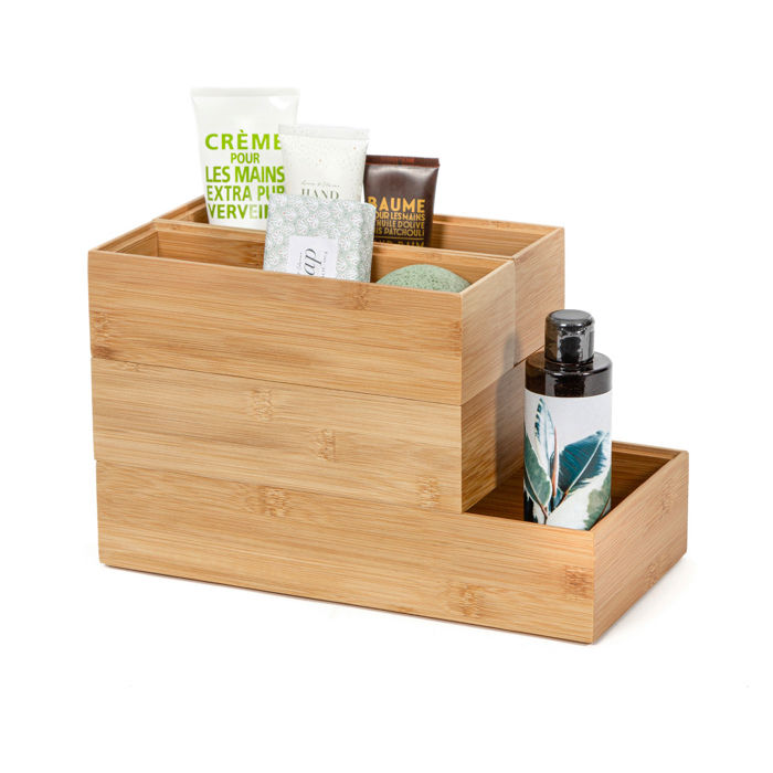 "Osaka" XL Bamboo Storage Organiser Box 5 Compactor