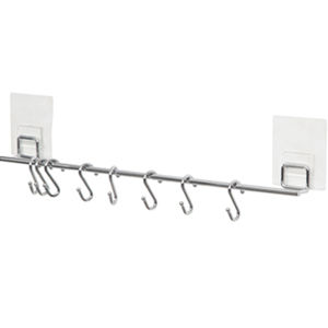 Bestlock Magic No Drilling Wall Mountable Kitchen Utensil Hanging Rack with 8 Hooks 1 Compactor