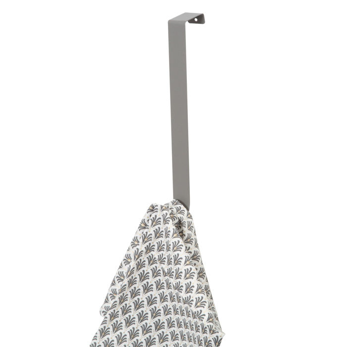 "Solo" Steel Over Door Easy Reach Hanging Hook - Grey 5 Compactor