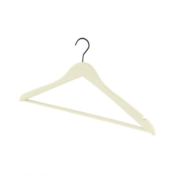 "Cancale" Notched Clothes Hanger with Bar 1 Compactor