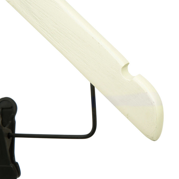 "Cancale" Notched Clothes Hanger with Clips 6 Compactor