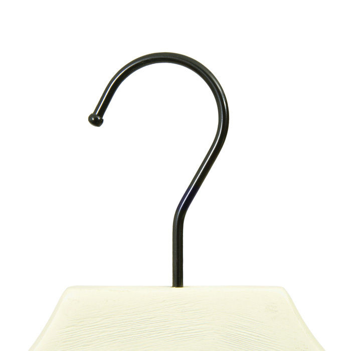 "Cancale" Notched Clothes Hanger with Clips 4 Compactor