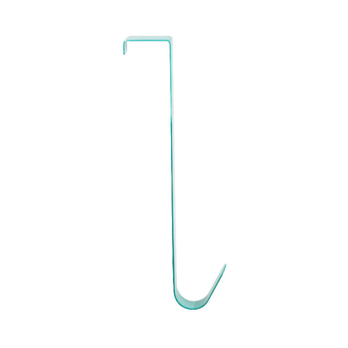 "Solo" Steel Over Door Easy Reach Hanging Hook - Aqua Blue 3 Compactor