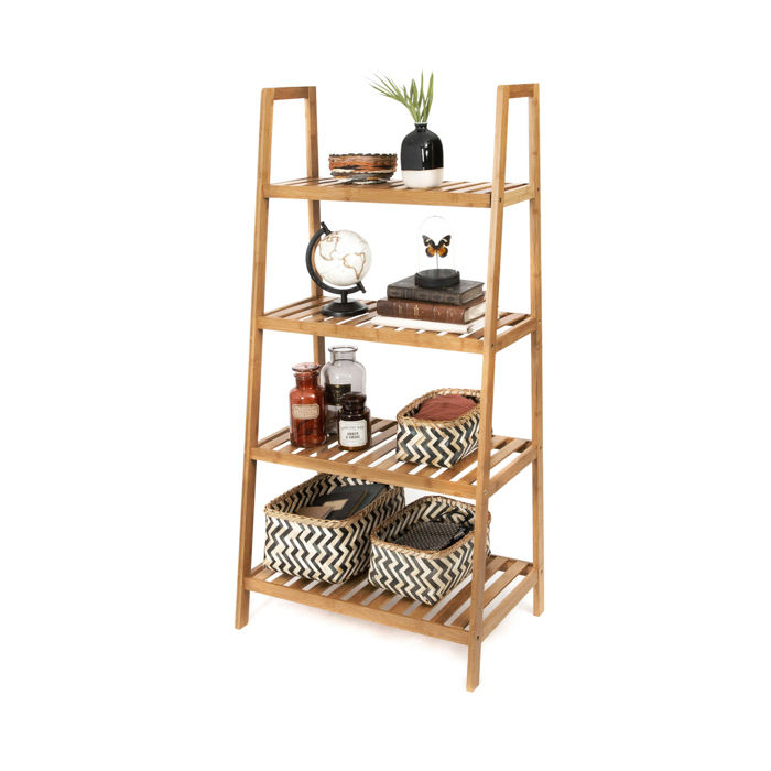 Riga Bamboo Freestanding Storage Shelf 5 Compactor
