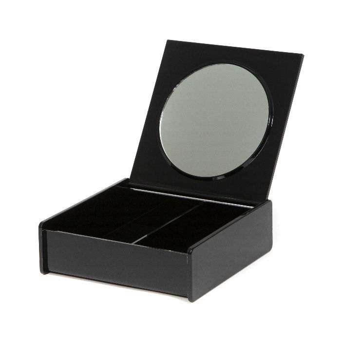 Make-up Box With Mirror - Black 2 Compactor