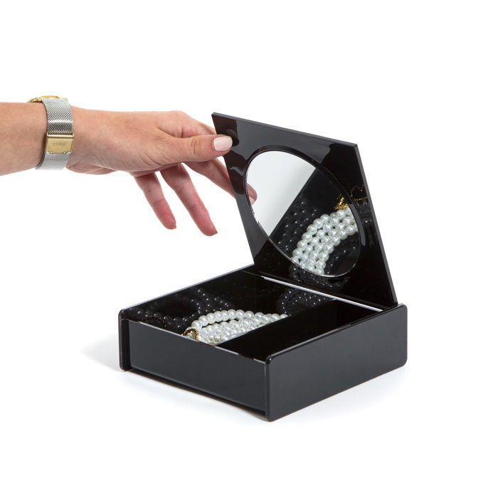 Make-up Box With Mirror - Black 4 Compactor