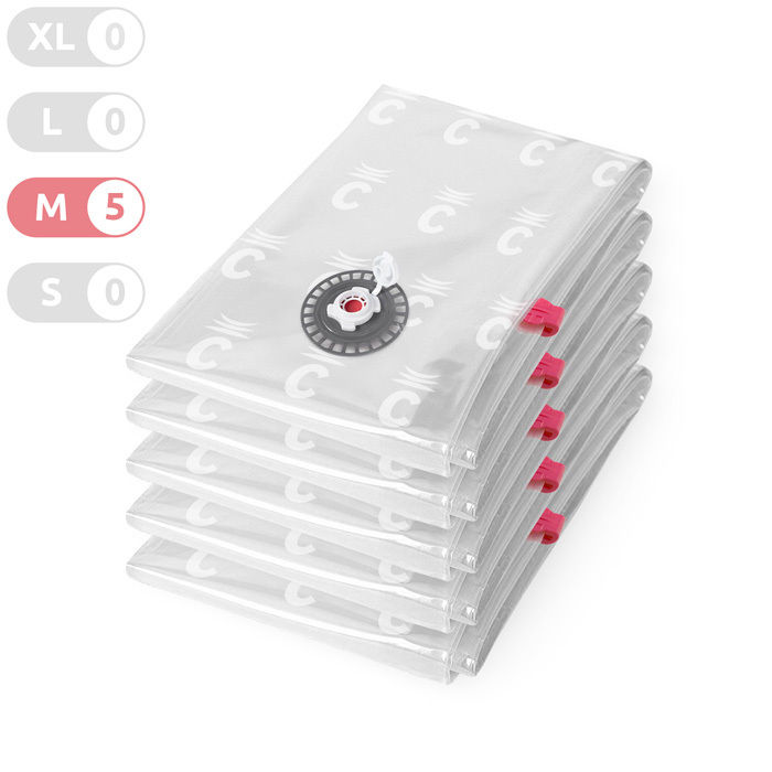 "Aspispace" Set of 5 Medium Space Saving Vacuum Storage Bags 1 Compactor