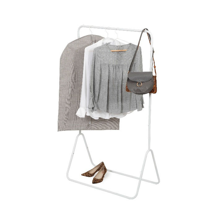 Fyn Single Metal Clothes Hanging Rail 4 Compactor