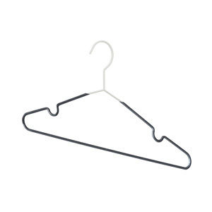 Set of 3 "Sticky" Non Slip Notched Hangers - Grey and White 2 Compactor