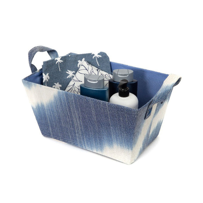 "Samoa" Storage Basket with Handles - Blue 4 Compactor