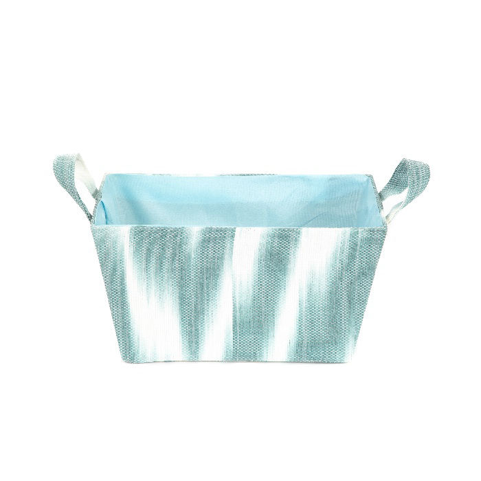 "Samoa" Storage Basket with Handles - Aqua Green 2 Compactor