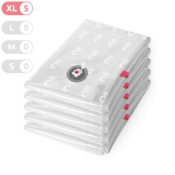 "Aspispace" Set of 5 XL Space Saving Vacuum Storage Bags 1 Compactor