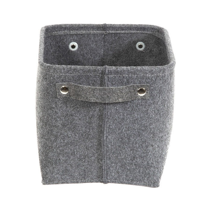 "Felt" Storage Basket - Grey 3 Compactor